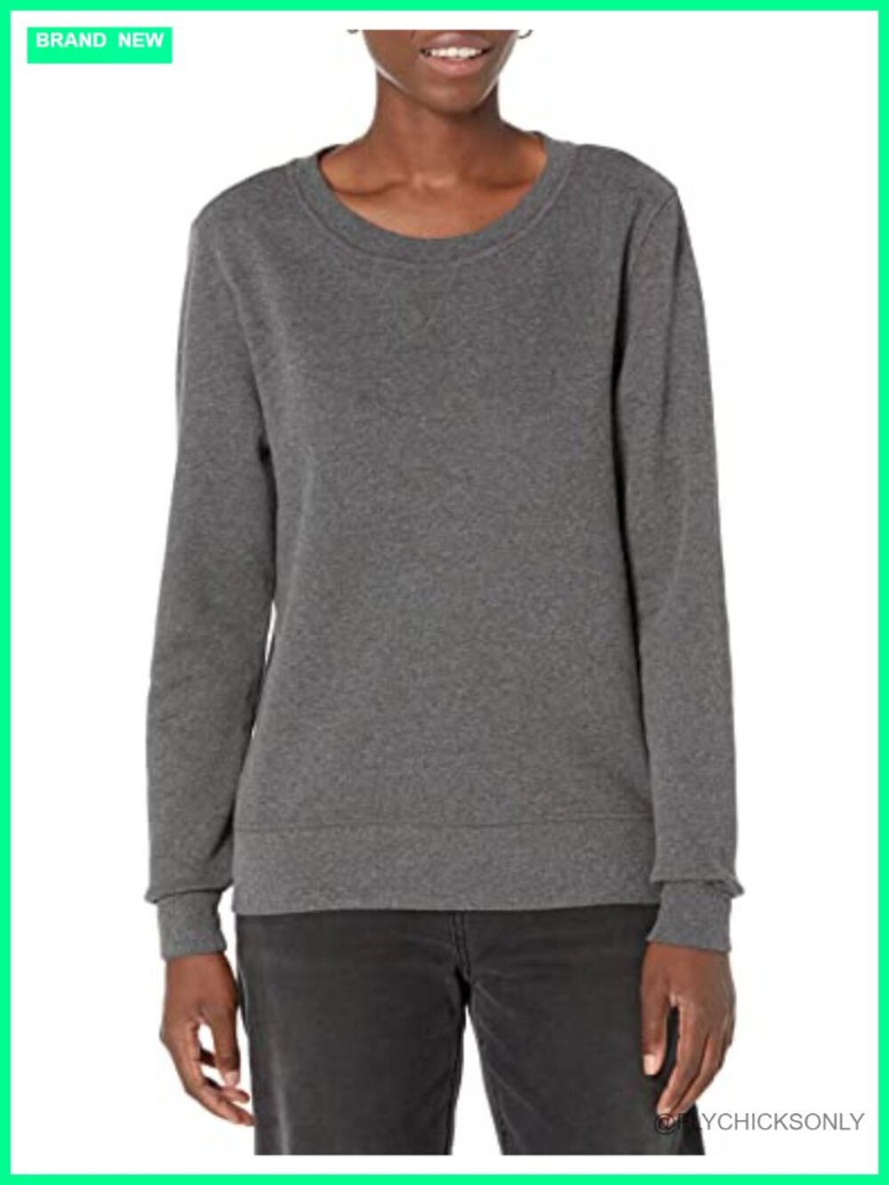 Fleece Crewneck Long Sleeve Pullover Sweatshirt